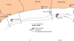 Rex International's offshore Benin map