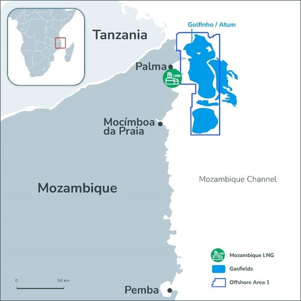 Map: Mozambique LNG project activities Map: Mozambique LNG project activities