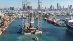 Maromba rig at yard in Dubai Maromba rig at yard in Dubai