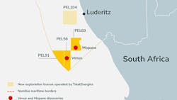 Map: PEL104 offshore Namibia Map: PEL104 offshore Namibia