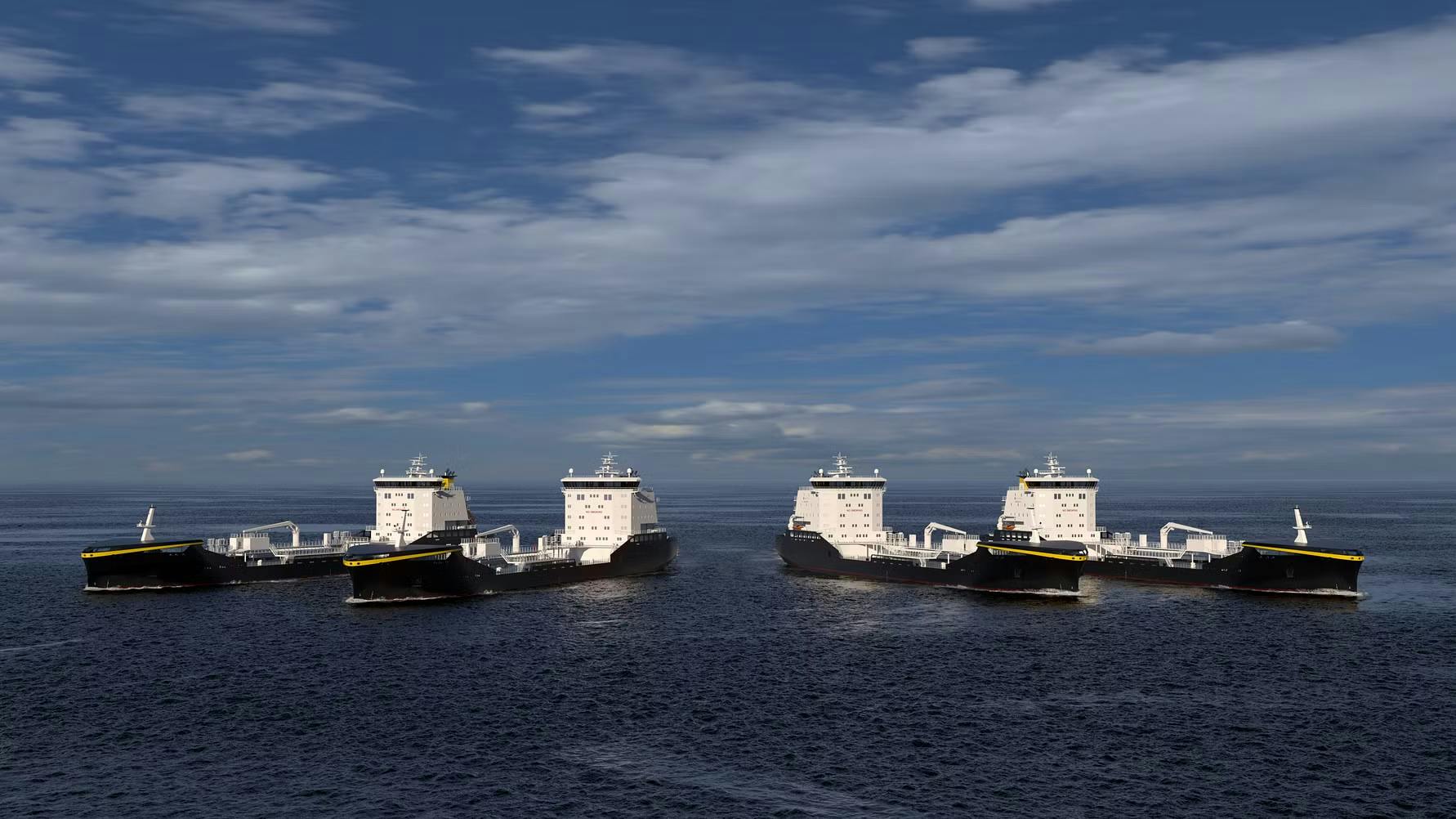 Concept image of Transpetro&rsquo;s new methanol/ethanol-ready tanker fleet