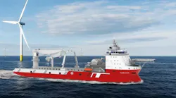 AHC subsea crane for floating wind farm construction vessel AHC subsea crane for floating wind farm construction vessel