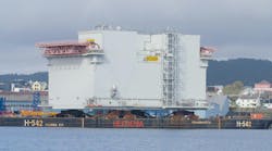 ABB Dogger Bank substation at dock ABB Dogger Bank substation at dock