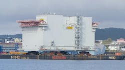 ABB Dogger Bank substation at dock ABB Dogger Bank substation at dock