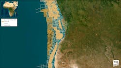 Map: TGS Multi-client 2D Survey Offshore Angola Map: TGS Multi-client 2D Survey Offshore Angola