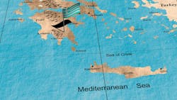 Map: offshore southern Crete Greece Map: offshore southern Crete Greece