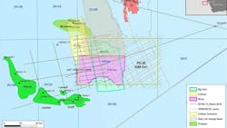 Rhino Resources map of PEL85 area offshore Namibia Rhino Resources map of PEL85 area offshore Namibia