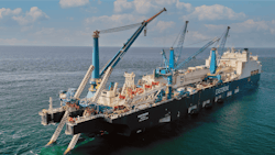 Castorone vessel completed trunkline installation Castorone vessel completed trunkline installation