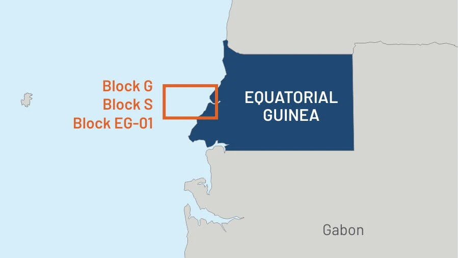 Map: offshore Equatorial Guinea