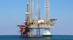 offshore jackup rig in the Persian Gulf of the UAE region offshore jackup rig in the Persian Gulf of the UAE region