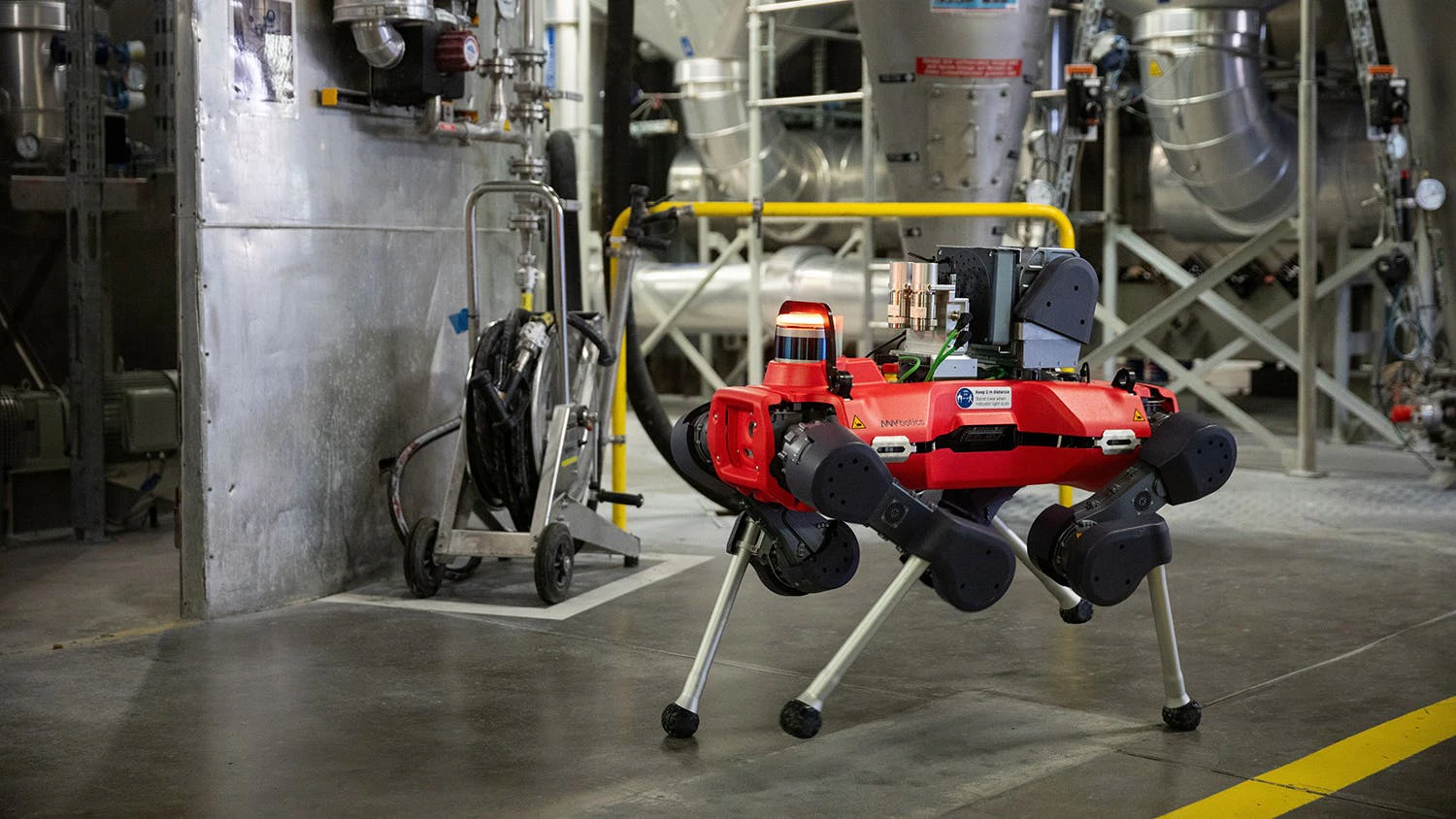 ANYmal robot undertaking gas leak detection in the field