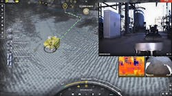 Screenshot of ExR-2.5 inspection robot carrying out its programmed inspection Screenshot of ExR-2.5 inspection robot carrying out its programmed inspection