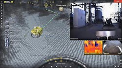 Screenshot of ExR-2.5 inspection robot carrying out its programmed inspection Screenshot of ExR-2.5 inspection robot carrying out its programmed inspection