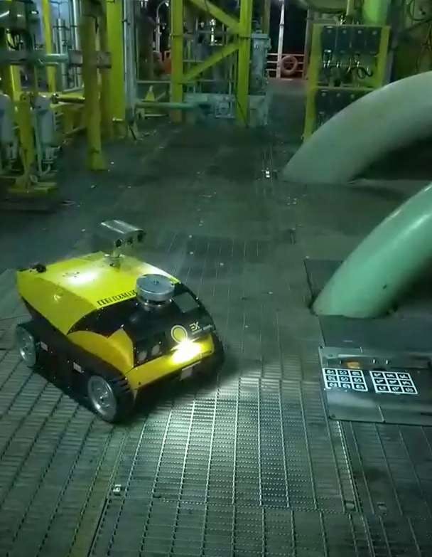 ExR-2.5 inspection robot deployed on unmanned Shell offshore platform