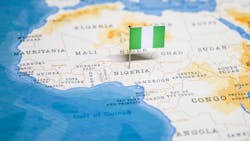 Nigeria map and flag Nigeria map and flag