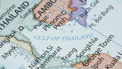 Gulf of Thailand map Gulf of Thailand map