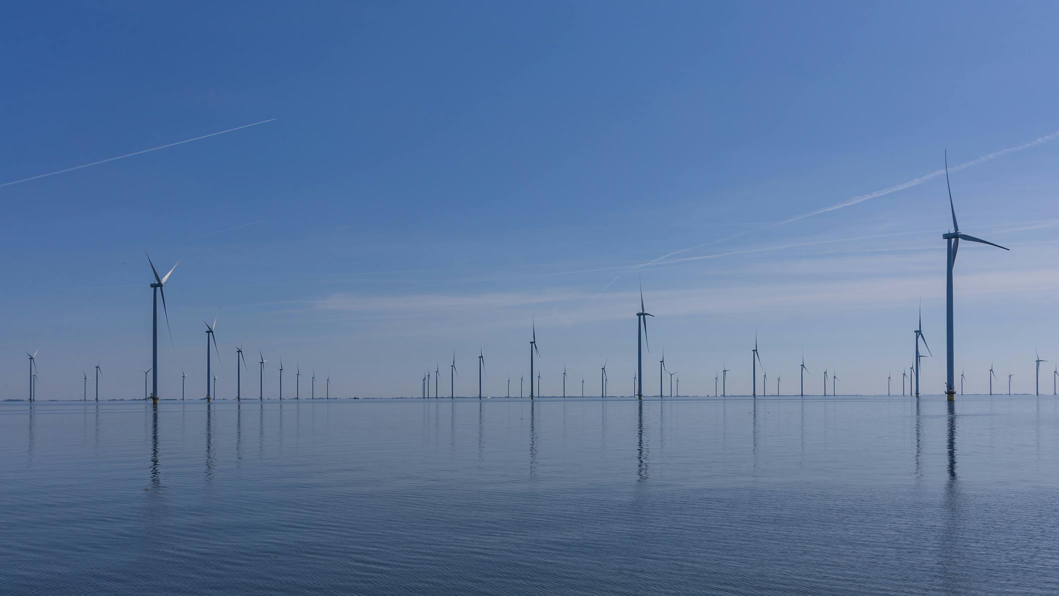 offshore wind turbines near Netherlands, Groningen province