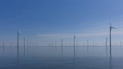 offshore wind turbines near Netherlands, Groningen province offshore wind turbines near Netherlands, Groningen province