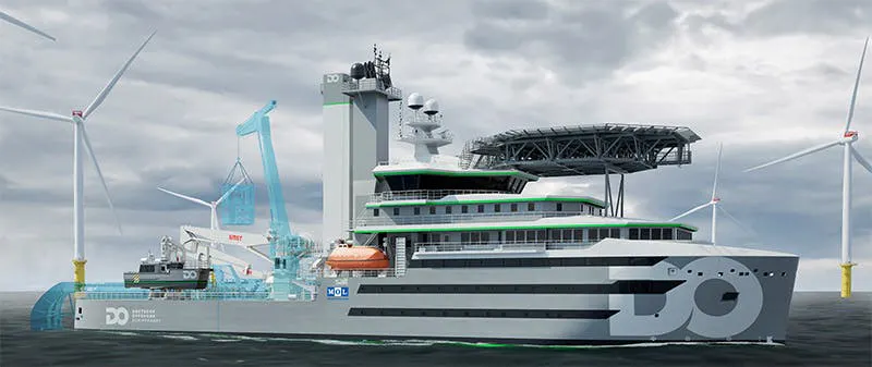 CG rendering image of the CSOV vessel