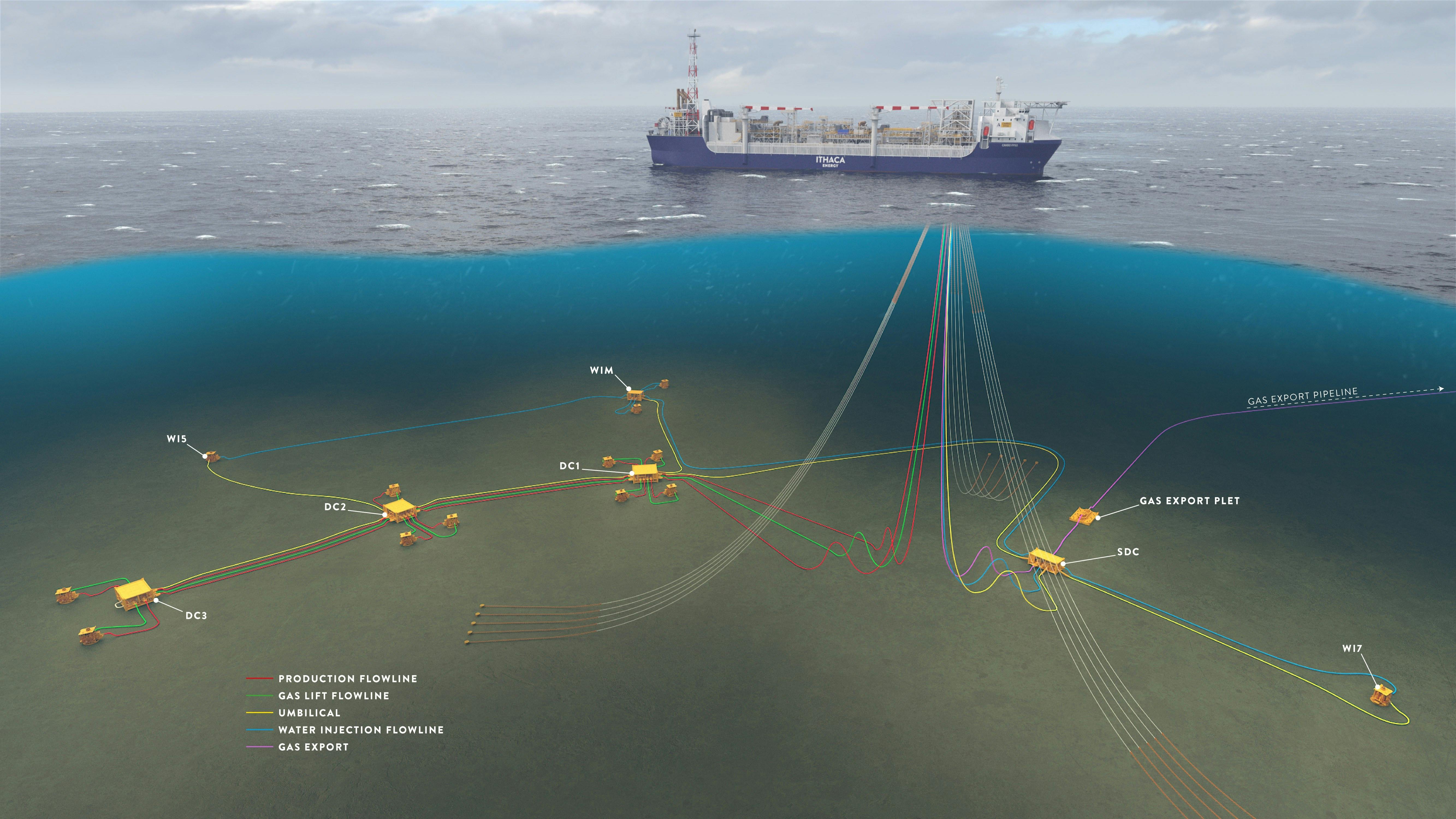 Ithaca Energy's Cambo field layout