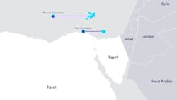 Map of Mubadala Energy's offshore Egypt assets Map of Mubadala Energy's offshore Egypt assets