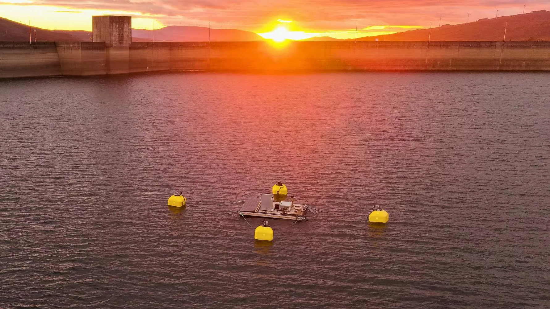 Pilot Portugal Tension Buoy at Sunset