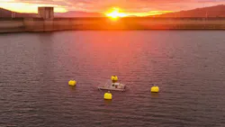 Pilot Portugal Tension Buoy at Sunset Pilot Portugal Tension Buoy at Sunset