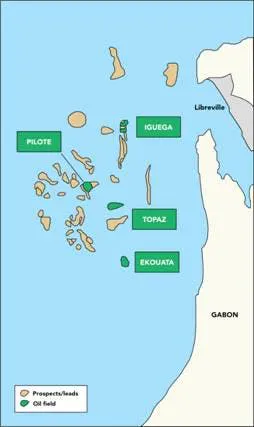 Ndjila and Mpari Discovery and Prospect Map