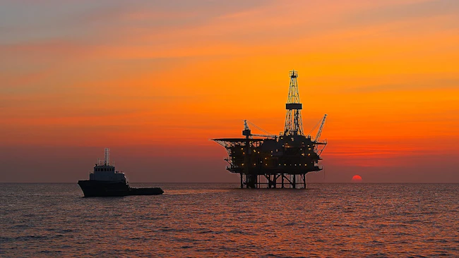 AI-generated image of offshore African oil and gas operations