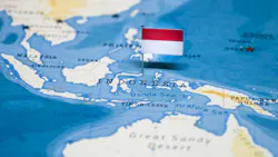 Indonesia map and flag Indonesia map and flag