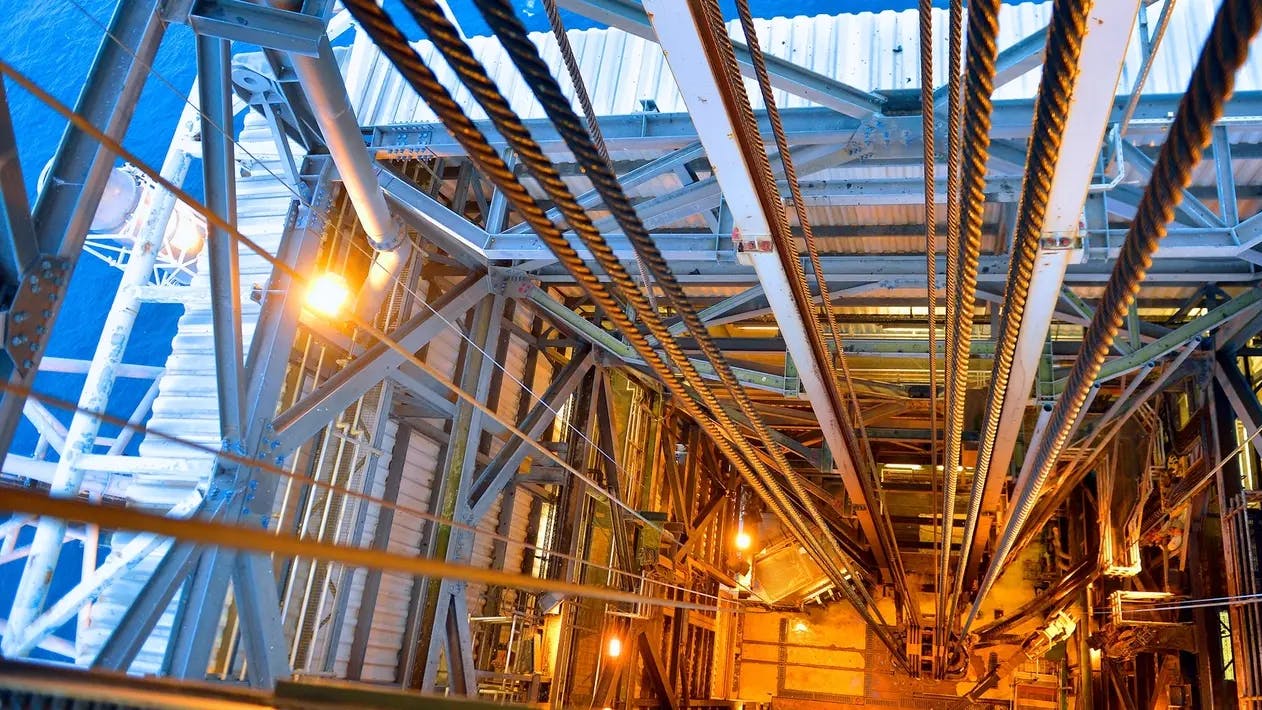 Illustration photo from the drilling tower on the Kvitebj&oslash;rn platform