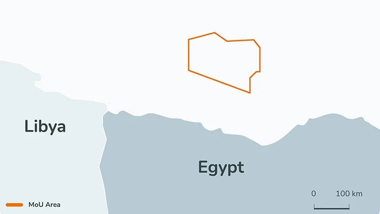 Map of Mou offshore Egypt exploration area