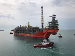 Pioneiro de Libra FPSO at the offshore Mero oil field Pioneiro de Libra FPSO at the offshore Mero oil field