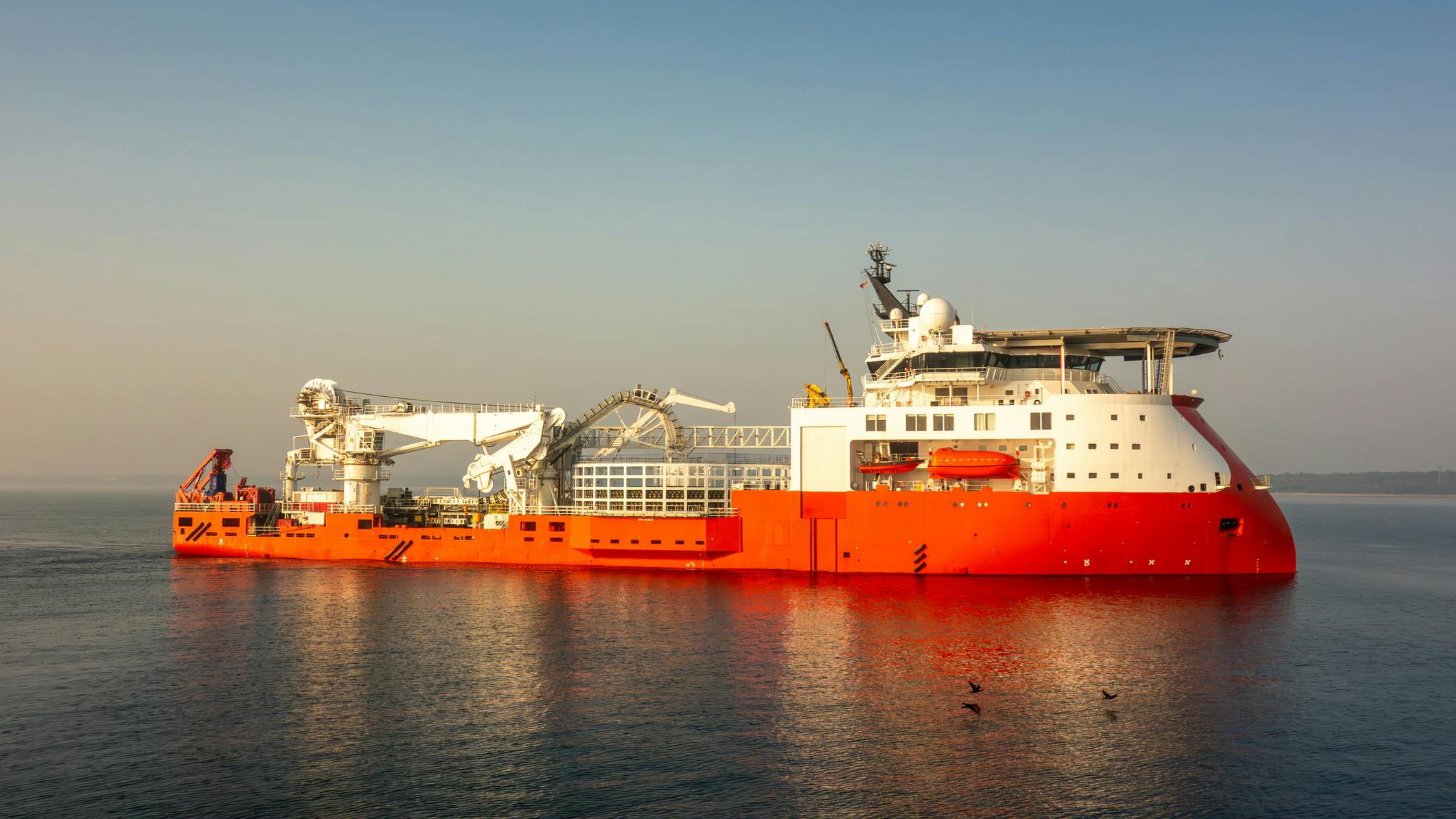 Modern Offshore Support Vessel for Subsea Cable Laying