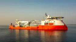 Modern Offshore Support Vessel for Subsea Cable Laying Modern Offshore Support Vessel for Subsea Cable Laying
