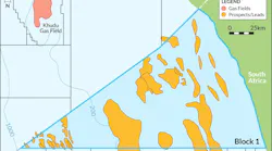Map: Block 1 offshore South Africa Map: Block 1 offshore South Africa