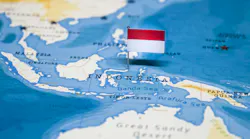 Indonesia map and flag Indonesia map and flag
