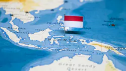 Indonesia map and flag Indonesia map and flag