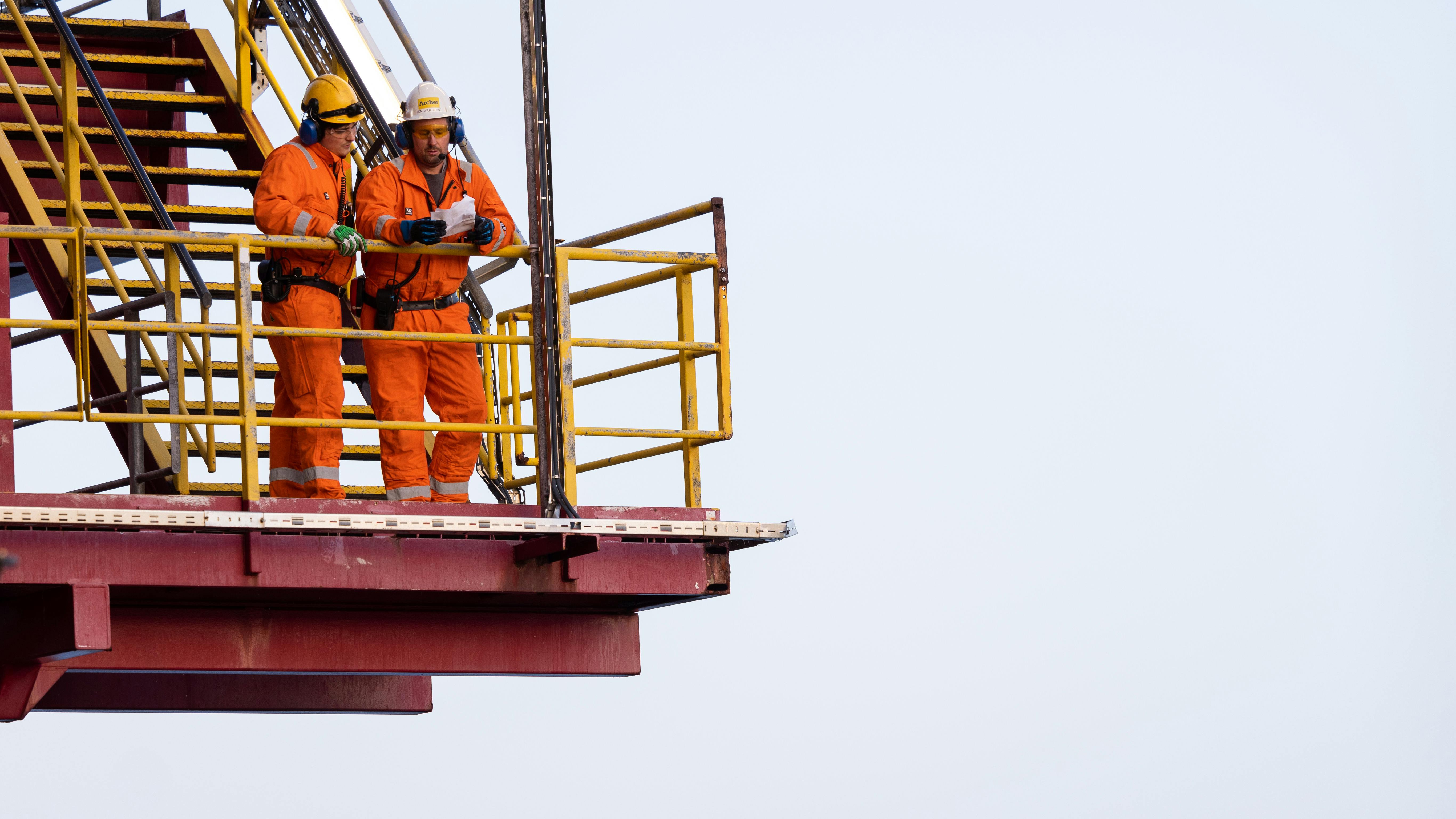 Archer workers on the offshore Gullfaks project
