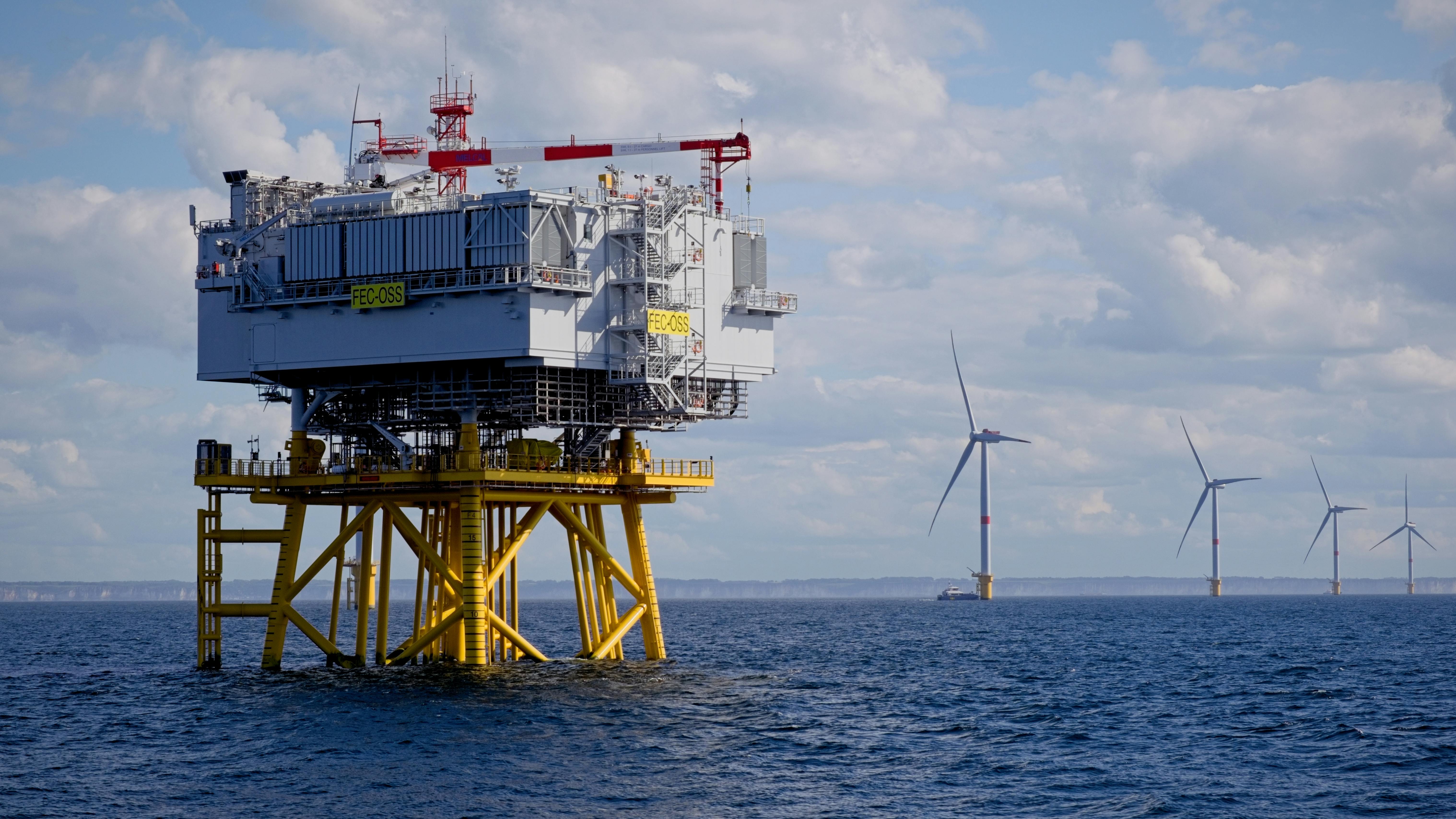 Offshore substation at an offshore wind farm