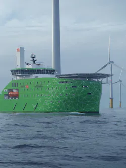 Bibby Marine eCSOV and offshore wind turbines Bibby Marine eCSOV and offshore wind turbines