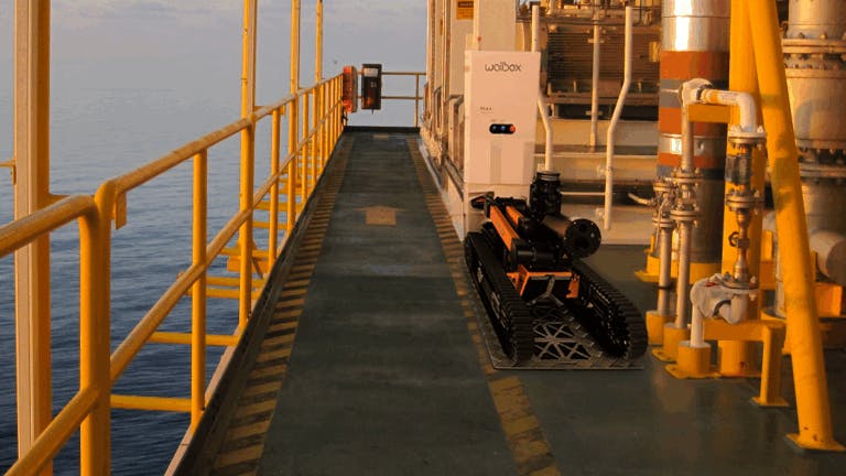 Taurob robot performs offshore inspection