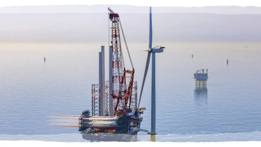 first of a total of 52 wind turbines installed