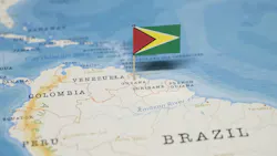 Guyana map and flag Guyana map and flag