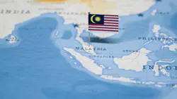 Malaysia map and flag Malaysia map and flag