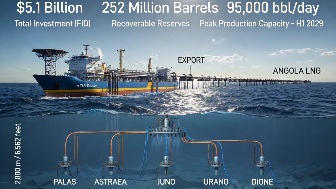 Azule Energy takes FID on the five-field Greater PAJ project offshore Angola