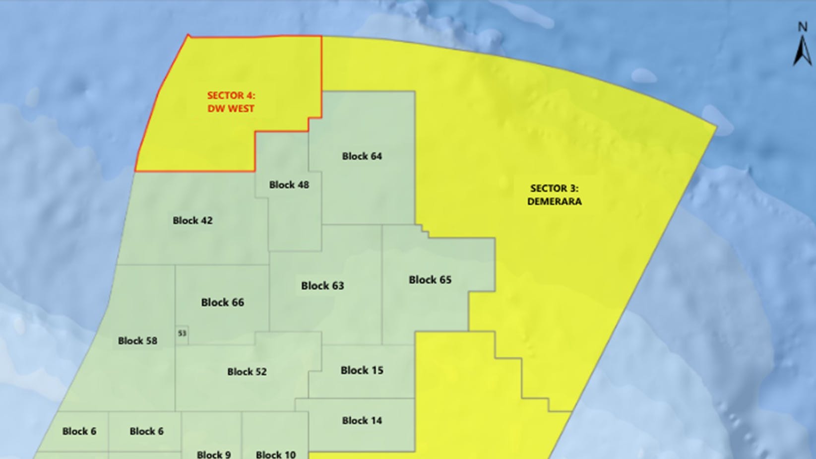 Map: Open Acreage offshore Suriname
