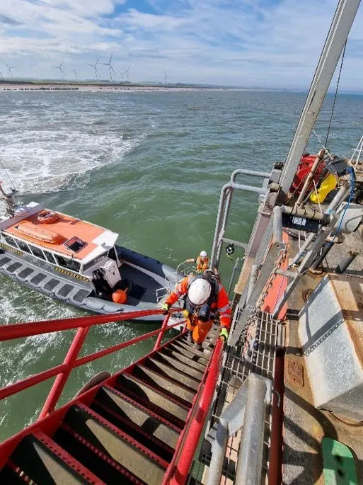 Hornsea 4 offshore wind project _ jackup barge and tugboat