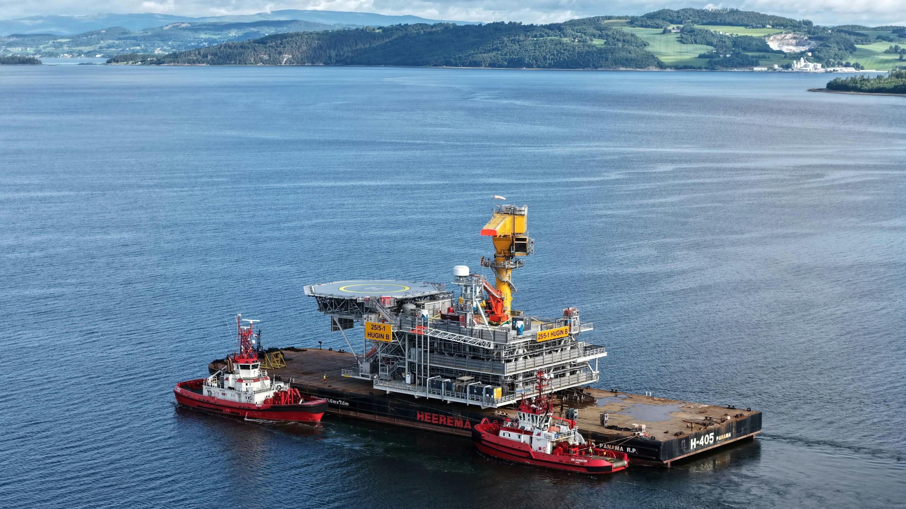 Latest North Sea Yggdrasil topsides departs Verdal