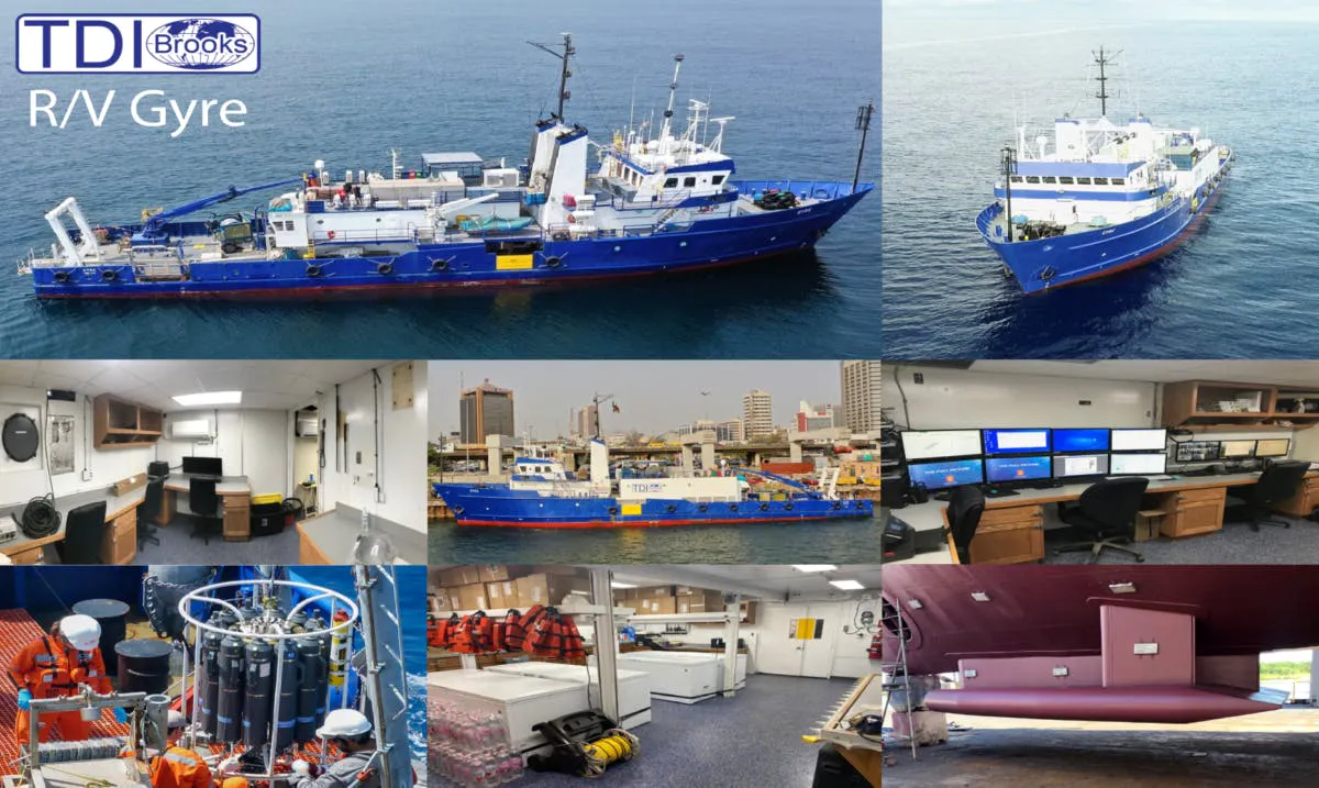R/V GYRE vessel owned and operated by TDI-Brooks